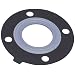 Asahi America Low Torque AV Gasket, PTFE-Bonded EPDM, Full Face, 3" Pipe Size, 3.2" ID, 7.4" OD