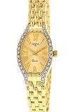 Geneve Italy 14k Solid Gold Women's Diamond Watch LARGE with Solid 14k Gold Bracelet