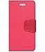 GOOSPERY Sonata Wallet for Apple iPhone SE Case (2016) iPhone 5S Case (2013) iPhone 5 Case (2012) Leather Stand Flip Cover (Hot Pink) IP5-SON-HPNK