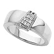 14K White Gold Diamond Right-Hand Ring - 0.15 Ct.