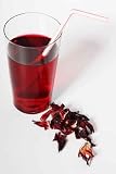 Wallmonkeys Peel and Stick Wall Decals - Dry Hibiscus Sepals and Glass of Hibiscus Tea - 72"H x 48"W Removable Graphic