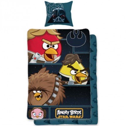 Parure de lit housse de couette réversible Angry Birds 100% coton