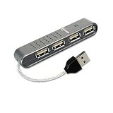 Mobile Four-Port USB 1.1 Hub, Self-Powered