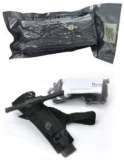 New IFAK Israeli Military Bandage Dressing 4" &amp; Combat Application Tourniquet For Hunting, Hiking And Car