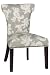 Contemporary Curved back Parsons Chair, SHINY CHRM NLHD, CHELSEA SILVER
