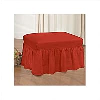 Natural Cotton Duck Ottoman Cover