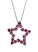 10K White Gold Garnet Star Pendant