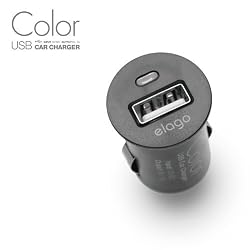 elago COLOR USB Car Charger-Black for iphone 4/4S/3G/3GS and other Device with USB Port.