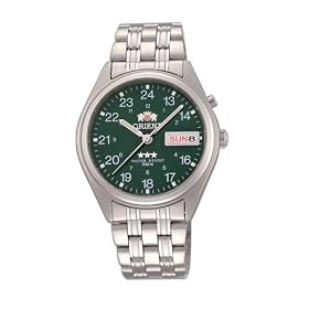 Orient Men's Automatic Day and Date Green Stainless Steel Watch #BEM6M006F