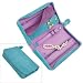 Reed & Barton Pisa Zippered Jewelry Case, Turquoise/Lavender