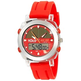 Tocs Unisex 41000 Any-Digi Solar Chrono Alarm Round Ruby Red Watch by Tocs
