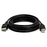 USB Type A Male / Type A Female, Extension Cable, 2.0 Version, Black, 10 ft