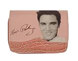 Elvis Printed Wallet w/Croc Style Studded Trim