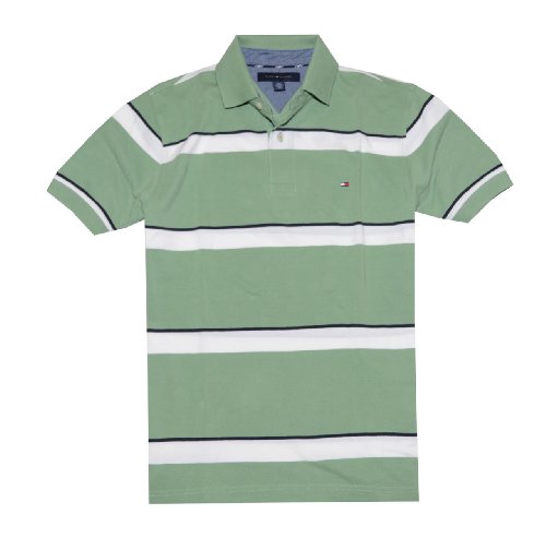 Tommy Hilfiger Men Classic Fit Striped Logo Polo T-shirt