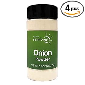 Sylvia's Rainforest Onion Powder, 3.5 Ounce Bottle (Pack of 4)