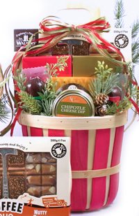 Festive favorites christmas holiday gourmet food gift basket – red Festive Favorites Christmas Holiday Gourmet Food Gift Basket – Red