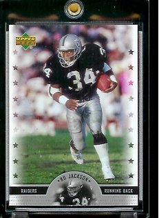 2005 Upper Deck Legends Bo Jackson Oakland Raiders Football Card #74 - Mint Condition - In Protective Display Case !!