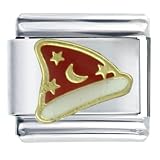Red Sorcerer's Hat Italian Charms Bracelet Link
