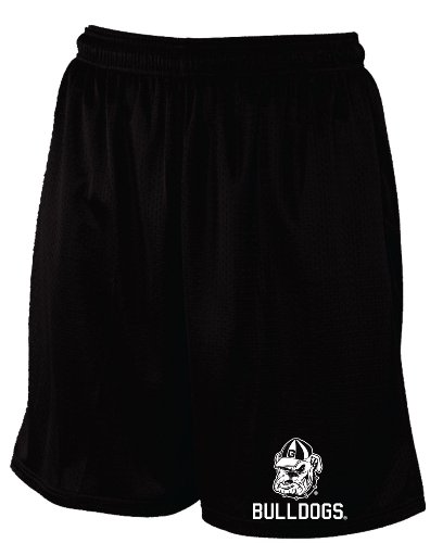 NCAA Georgia Bulldogs Men's Mesh Pocket Short (Black, X-Large)