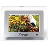Impecca DFM-760 7 3-in-1 Digital Photo Frame with 16:9 Aspect Ratio, Built in Speakers, Translucent Designer Border, Silver