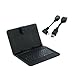 Hooshion 9 Inch USB Keyboard Case Stand for 9 Inch Android Tablet Pc+Mini 5pin OTG Cable+Micro OTG Adapter