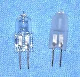JC Type 20W Halogen 12V Clear/Frosted G4 Base, JC12V20B 20T3Q/CL/RP TL923