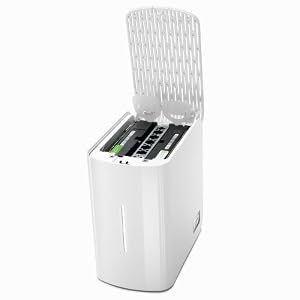 Western Digital My Book World Edition II - 2 TB (2 x 1 TB) Network Attached Storage WDH2NC20000N (White)