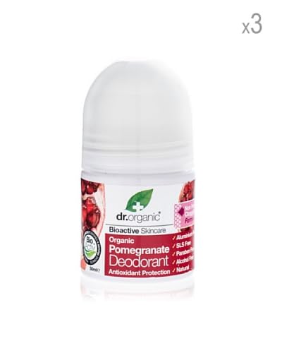 Dr Organic Set 3 Pezzi Deodorante Melograno 50 ml cad.