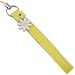 Eforcity Sunshine Yellow Strap / Lanyard with White Flower Charm Great for attaching your phone to purses, keychains