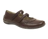 Hush Puppies Womens Ladies Brown Leather Rita Velcro Strap Casual Shoes