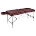 Lifetime warranty Includes a deluxe heavy duty carrying case with a sturdy shoulder strap and handles Table weighs only 24.4lbs.! Supports 1000 lbs 2.25" thick exclusive Small Cell foam