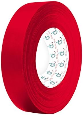 Devek Premium Gaffer Tape Matte Cloth With Rubber Adhesive 12.5 Mil Thick 1 Inch x 50 Yards Red
