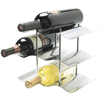 Stainless Steel 3-Tier Wine Rack