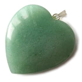 Lucky Gemstone Heart Pendant In Green Aventurine
