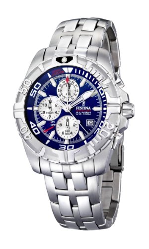 Festina Herren-Armbanduhr Chrono Bike Chronograph Edelstahl silber F16095/9