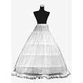 Loywe, Reifrock Petticoat aus Satin und Spitze, 3 Ringe, Taille Umfang bis 110cm, LW4801-X