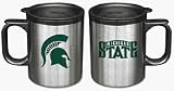 Michigan State Spartans 13 oz. Stainless Steel Coffee Mug (Set of Two)