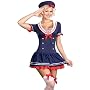 Sexy Pin Up Navy Sailor Girl Adult Halloween Costume