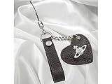 Amazon：携帯　(ヴィヴィアンウエストウッド)Vivienne Westwood ハートチャーム付きデザイン携帯ストラップ[PELLE] T.MORO（ダークブラウン） 4186V 並行輸入品
