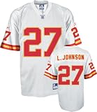 Men`s Kansas City Chiefs #27 Larry Johnson Road Replica Jersey