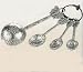 Kitchen & Housewares : 4 piece Pewter BUTTERFLY Measuring SPOONS SET Kitchen