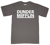 The Office Dunder Mifflin Adult Short Sleeve T-Shirt (RS239)Charcoal, X-Large)