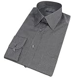 Bagutta Gray Fine Lines Cotton Dress Shirt