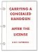 Carrying a Concealed Carry Handgun- After the License