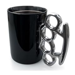 Schlagring Kaffeebecher - schwarz silber