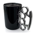 Schlagring Kaffeebecher - schwarz silber