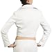 Jessie G. Women's Cropped Lambskin Leather Motorcycle Jacket in Black or White image 3