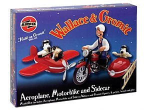 Childrens Toyshop  Toys : AN1100 - Wallace and Gromit Bike Sidecar and Plane Gift Set (1:12 gauge)