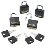 Master Lock #131Q 4PK 1-3/16 Brass Padlock