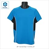 イグニオ(IGNIO) 【iCOOL】スゴ涼感 メンズ 半袖 機能Tシャツ (IG-9A11572TS) ターコイズブルーXブラック L